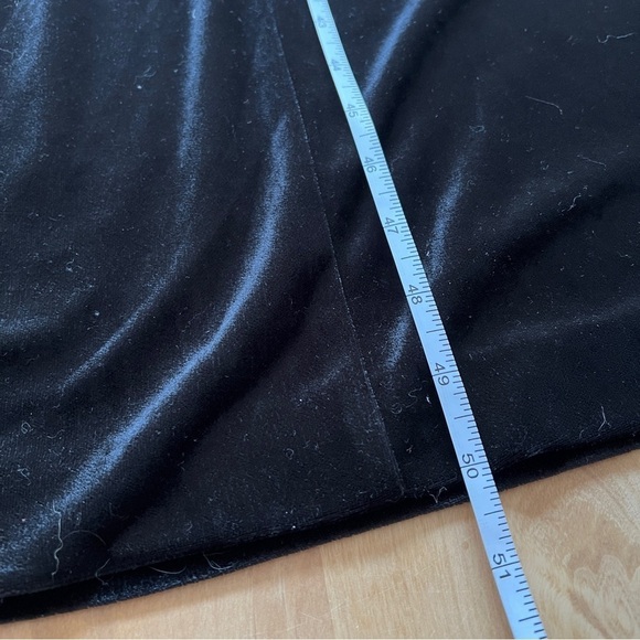 THOMO DRESS 34-XS MAXI VINTAGE VELVET BUTTON FRONT WESTERN FLAIR WITCHY GOTH - Picture 11 of 13